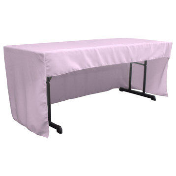 LA Linen Open Back Polyester Poplin Fitted Tablecloth 72"x30"x30", Lilac