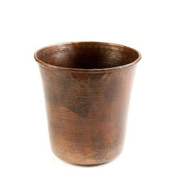 Premier Copper Hand Hammered Copper Waste Bin / Trash Can TC11DB - Home Decor