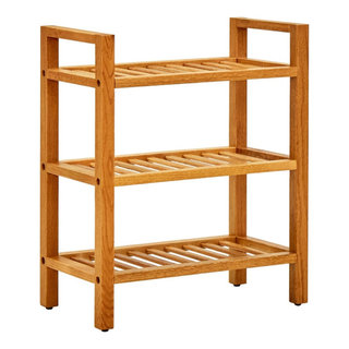 Winsome Wood Clifford 4-Tier Natural Wood Shoe Rack, 12 Pair