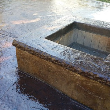 Custom Stamped Concrete Patio Design, Installation and Decorative Acid Staining!