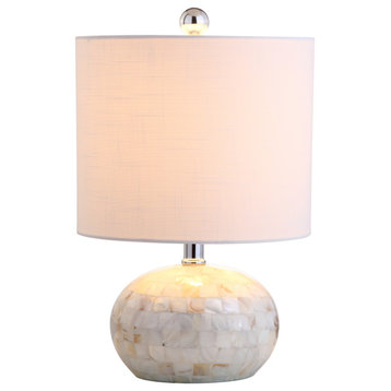 Wilson 16" Seashell Table Lamp, Ivory