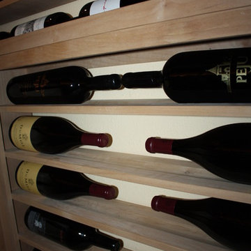 Functional Wine Rack Styles and Efficient Wine Cellar Cooling Unit for a Texas H