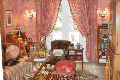 Example of a classic family room design in Austin
