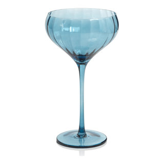 Willa Speckled Glass Tumblers, Set of 6 (Set of 6) Color: Aqua