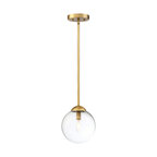 1-Light Mini Pendant, Natural Brass