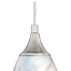 Milano 4.75" Mini Pendant Marble Swirl Glass Satin Nickel