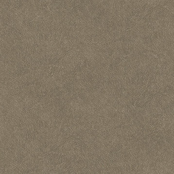 Plain Print Leather Style Textured Wallpaper, Taupe, Sample