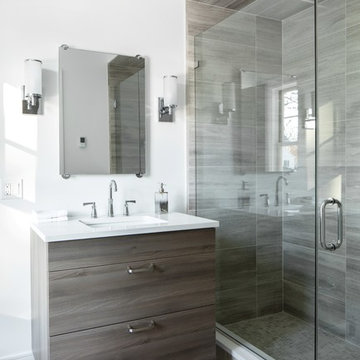 Modern Bathroom Vanity with Stainless Steel Legs | Riverside, Greenwich New Resi