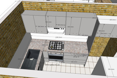 Photo of a transitional home design in Brisbane.