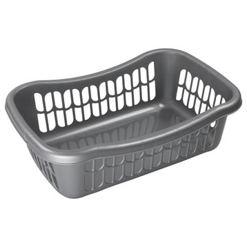 Large Plastic Storage Basket 32-1191, Gray