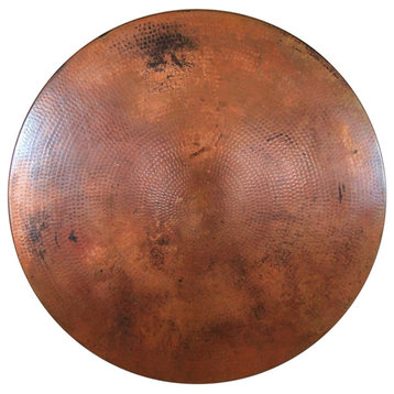 Canyon Dining Table, 54" Round Top, Copper