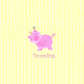 "Dumpling" Piggy Nursery Art