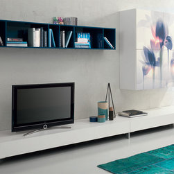 Italian Wall Unit Exential Y07 by Spar - $5,515.00 - Entertainment Centers And Tv Stands