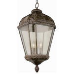 Trans Globe - Trans Globe 5155 BRT New American - Three Light Outdoor Hanging Lantern - Height : 22.25"Diameter / Width : 11"LampiNew American Three L Burnished Rust Seede *UL: Suitable for wet locations Energy Star Qualified: n/a ADA Certified: n/a  *Number of Lights: Lamp: 3-*Wattage:60w Candelabra bulb(s) *Bulb Included:No *Bulb Type:Candelabra *Finish Type:Burnished Rust