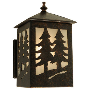 5.75 Wide Twin Spruce Trees Wall Sconce