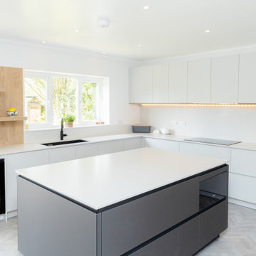 Contemporary White and Grey Kitchen Bramhall
