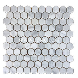 MH-36 HEXAGON BIANCO CARRARA 1IN. - Mosaic Tile