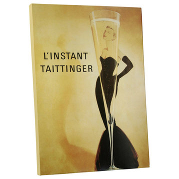 Vintage Apple "L'instant Taittinger" Gallery Wrapped Canvas Wall Art