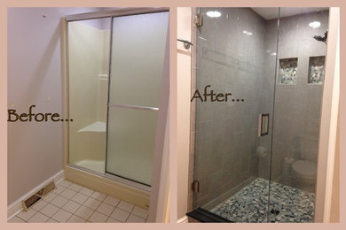 Pebble shower and bath trim