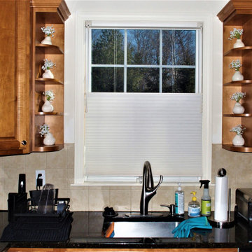 Window treatments in free standing home in a 55 and older community