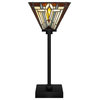 Luna 1-Light Table Lamp, Matte Black/Square Santa Cruz Art