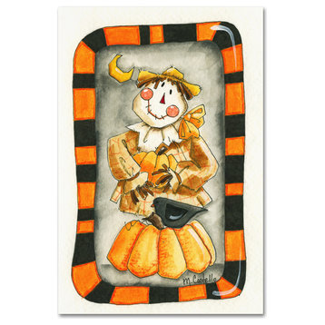 Maureen Lisa Costello 'Halloween Scarecrow and Friends LG' Canvas Art, 22" x 32"