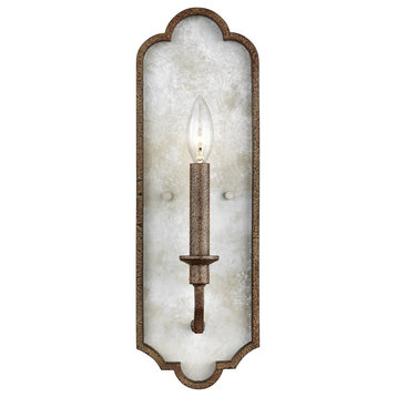 Sea Gull Spruce One Light Wall / Bath Sconce 4000501-748 - Distressed White Wood