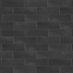 Merola Tile - Coco Matte Black Hat Porcelain Floor and Wall Tile - Offering a subway look, our Coco Matte Black Hat Porcelain Floor and Wall Tile features a smooth, matte finish, providing decorative appeal that adapts to a variety of stylistic contexts. Containing 100 different print variations that are randomly distributed throughout each case, this black rectangle tile offers a one-of-a-kind look. With its impervious, frost-resistant features, this tile is an ideal selection for both indoor and outdoor residential installations, including kitchens, bathrooms, backsplashes, showers, hallways and fireplace facades. This tile is a perfect choice on its own or paired with other products in the Coco Collection. Tile is the better choice for your space!