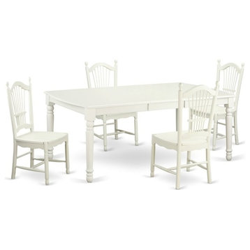 5-Piece Dinette Table Set , Kitchen Dinette Table And 4 Kitchen Dining Chairs