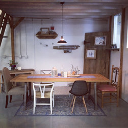 Central Cypress Board and Batten Table - Dining Tables