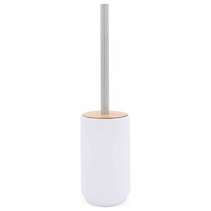 Nordic Beige Toilet Brush and Holder Set Wall Mounted Toilet Bowl Brush for Bathroom 2 Pack