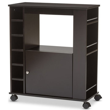 Pemberly Row Mobile Home Bar Cabinet in Dark Brown