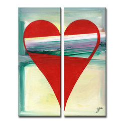 Ready2HangArt - Heartwork "Marisol" 2-Piece Canvas Art Set, 40"x16" - Prints And Posters