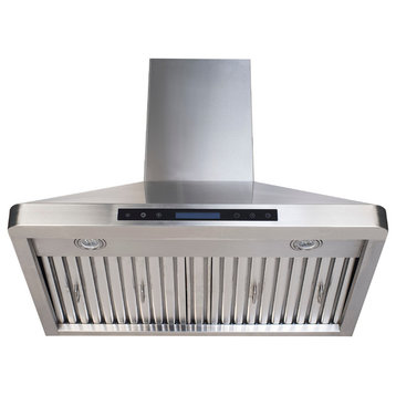 Home Beyond Stainless Steel Range Hood With 4 Speed Touch Control and Remote