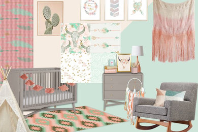Inspiration for an eclectic nursery remodel in Dallas