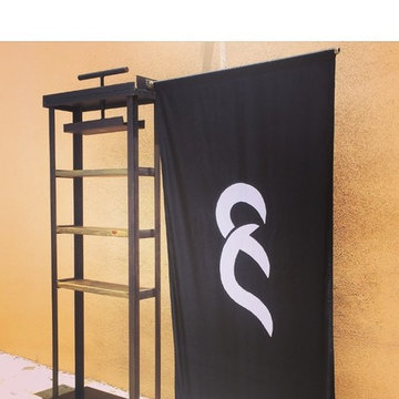 Cigar Press Shelves for Trade Show Custom furniture San Antonio, custom tables T