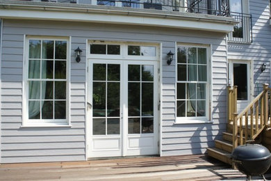 This is an example of a medium sized traditional two floor house exterior in Sussex with a pitched roof.