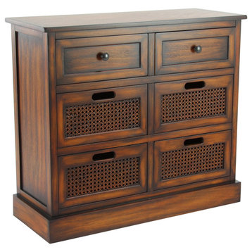 Traditional Brown Wood Storage Unit 90628