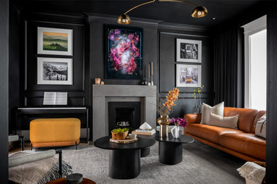 Trendy living room photo in Toronto