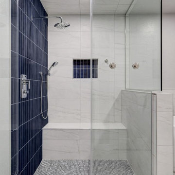 North Summerlin Deep Blue Master Bathroom