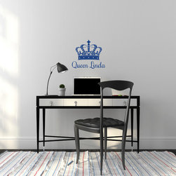 Personalized Custom Crown with Name or Title Quote Wall Decal - Wall Decals