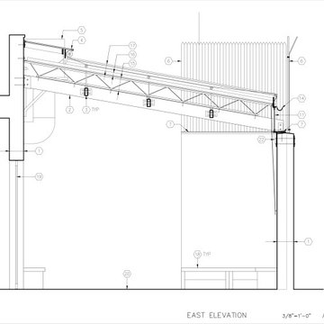 SECTION / EAST ELEVATION