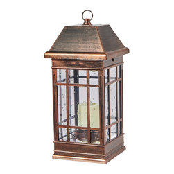 Smart Solar - San Rafael Estate Mission Solar Pillar Candle Lantern - Candleholders