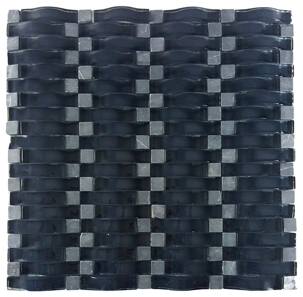 GBM® Quartz Fossil 12 x 12 Glass and Stone Mosaic Tile GBM® Quartz Fossil 12 x 12 Glass and Stone Mosaic Tile