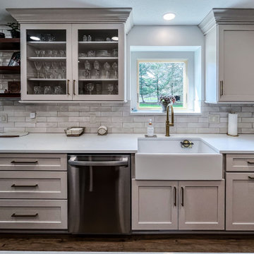 Custom Two-Tone Shaker Style Kitchen with Storage Organization