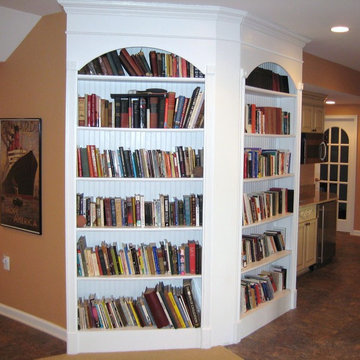 Built-in Bookcases, TV Cabinetry, & Seating