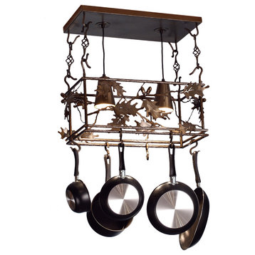 24L Oak Leaf & Acorn Pot Rack