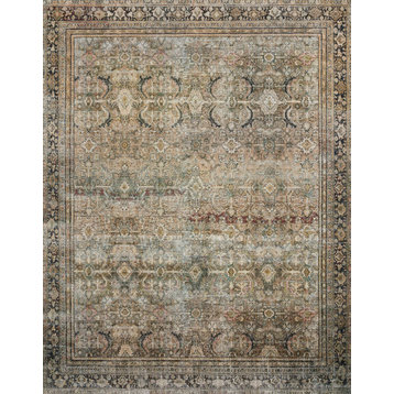 Olive Charcoal Layla Printed Area Rug by Loloi II, 9'6"x14'