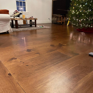 Eastern White Pine Plank Flooring, Living Room