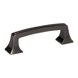 3" Pull Mulholland Gunmetal BP53030GM - Cabinet And Drawer Handle Pulls